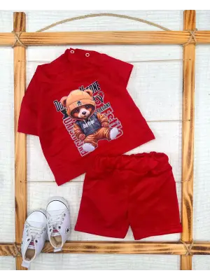 Eğlenceli Dansçı Ayıcık Desenli Bebek Takımı