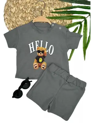 Göz Alıcı Ayıcık Baskılı Tişört Takımı