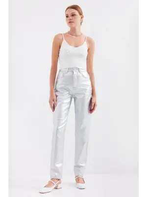 918 İp Askılı Crop Top - Beyaz