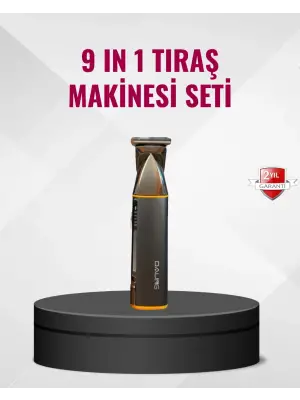 9’u 1 Arada Çoklu Bakım Tıraş Seti Profesyonel Saç Sakal Kesme