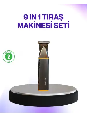 9’u 1 Arada Şarjlı Erkek Bakım Cihazı Saç Sakal Bıyık Ense Trimmer
