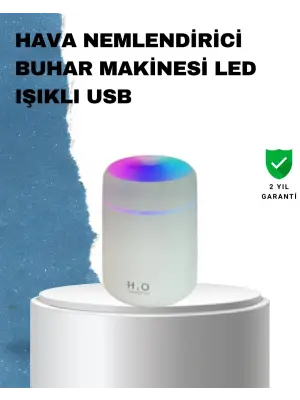 Abs Gövdeli 300ml Usb Nemlendirici – Beyaz, Gri, Pembe Renk