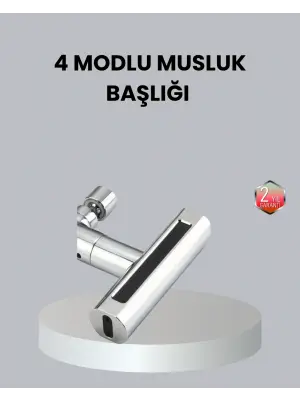 Abs Pirinç Alaşımlı Musluk Başlığı 4 Modlu 360° Dönebilen Ve Ekonomik