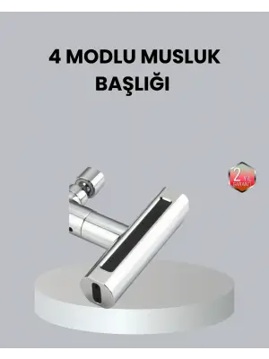 Abs Pirinç Alaşımlı Musluk Başlığı 4 Modlu 360° Dönebilen Ve Ekonomik