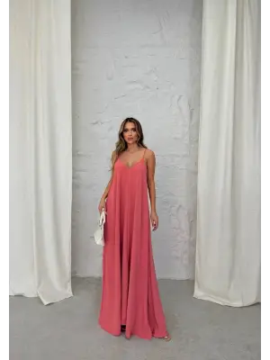 Aerobin uzun elbise pembe pt