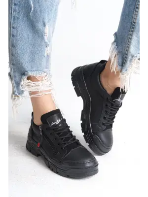 Moder Tarz Rahat Ayakkabı Kadın Siyah