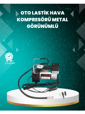 Ağır Hizmet Tipi Oto Kompresör 140 Psı Manometreli