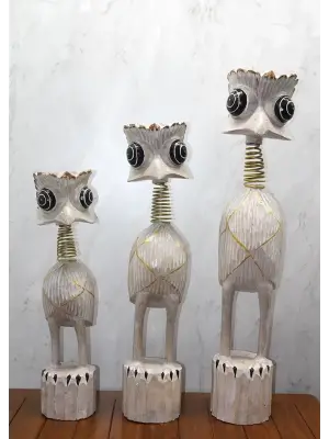 Ahşap 3lü Deve Kuşu Seti 90 Cm Trendy:7