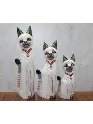 Ahşap 3lü Kedi Seti 50 Cm Okas:1