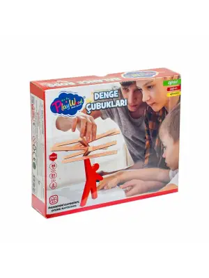 Omarı Ahşap Denge Çubukları - Eğlenceli Egzersizler İçin