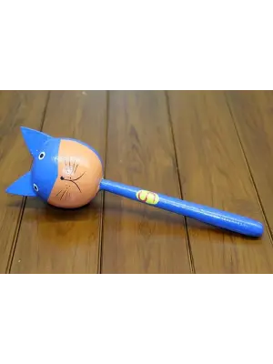 Ahşap Kedili Marakas Tekli Polos:27