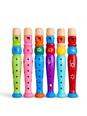 Ahşap Renkli Flüt Küçük Alk4391