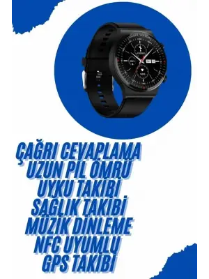 Akıllı Saat Yeni Nesil Üç Kordonlu Nabız Ölçer Çağrı Cevaplama