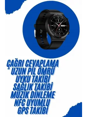 Akıllı Saat Yeni Nesil Üç Kordonlu Nabız Ölçer Çağrı Cevaplama