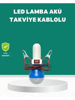 Aküden Çalışan 12v Led Ampul Taşınabilir Kullanım