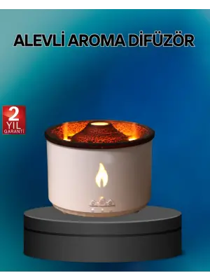 Alev Efektli Buhar Makinesi – Aromaterapi, Nemlendirme Ve Işık Modlu Tasarım