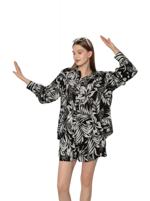 Alt Üst Şortlu Takım - Desenli