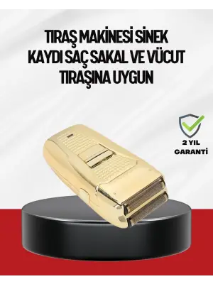 Altın Kaplama Kablolu Erkek Tıraş Makinesi Favori Atlı