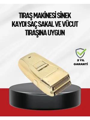 Altın Kaplama Kablolu Erkek Tıraş Makinesi Favori Atlı