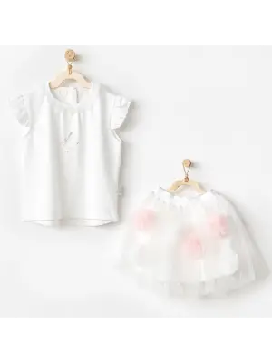 Andywawa AC24503 Petit Love 2Li Bebek Takım Ekru