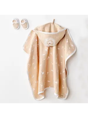 Omarı Hafif ve Hızlı Kuruyan Müslin Havlu Seti Beige