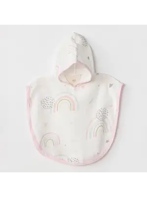 Andywawa AC24666 Müslin Have A Nice Day Bebek Panço Pink White