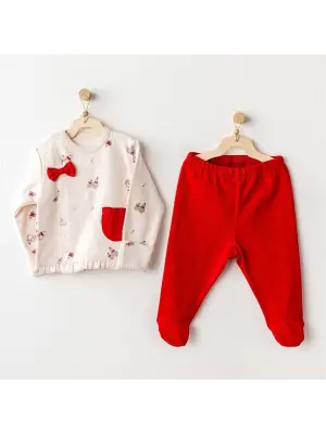 Omarı Bebe Zıbın Takım Ekru - 2Li Penguin Set