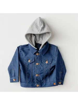 Andywawa Ac25936 Jacket Casual Bebek Ceket İndigo