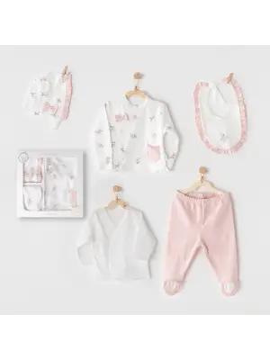 Omarı Fairy 5 Parça Hastane Çıkışı Seti - Pembe Renkli