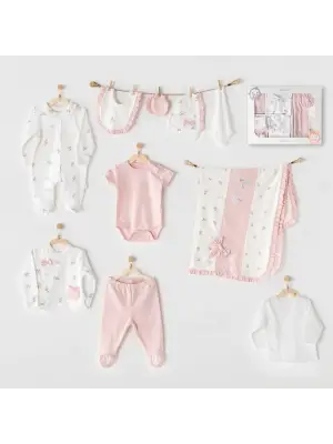 Omarı 10 Parça Sevimli Bebek Hastane Çıkış Seti