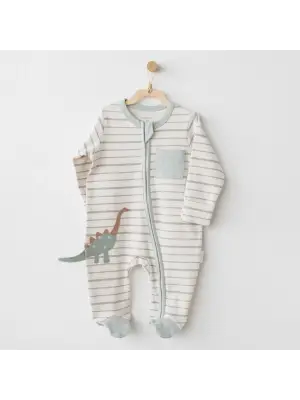 Omarı Yeşil Snuggle Saurus Tulum - Çocuklar İçin Sevimli Kış Kıyafeti