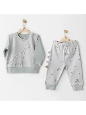 Andywawa AC26005 Mummy S Snuggle Saurus 2li Bebek Takım Green