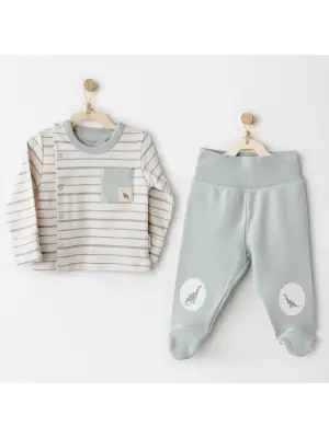 Andywawa AC26009 Mummy S Snuggle Saurus 2li Zıbın Takım Green