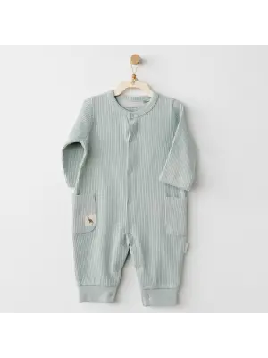 Omarı Yumuşak ve Sıcacık Bebek Tulumu Yeşil