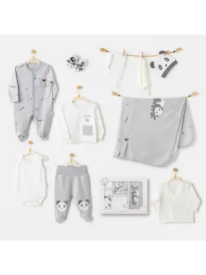 Omarı 10lu Gri Hastane Çıkışı Maskesi