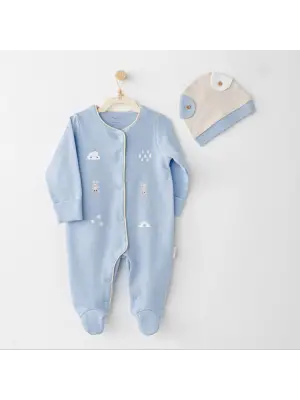 Omarı Renkli Tulum Takımı Blue Hat Set