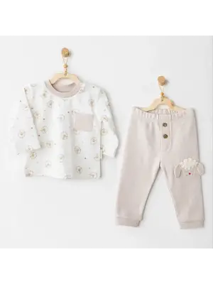 Andywawa Ac26155 Tinny S Sheeps 2li Takım Beige