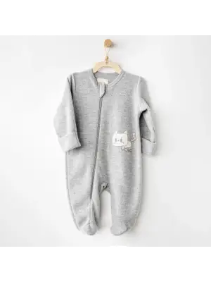 Omarı Gri V yaka Casual Tulum - Kadın Stilinde Özgür ve Rahat