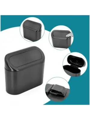 Araba Çöp Kutusu Kapaklı Organize Siyah Renk