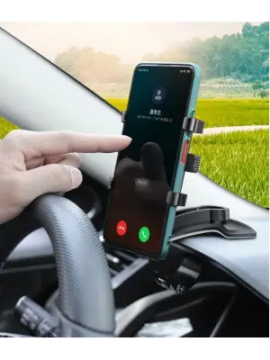 Araba Gösterge Üstüne Takılan 360 Oynar Başlıklı Telefon Tutucu