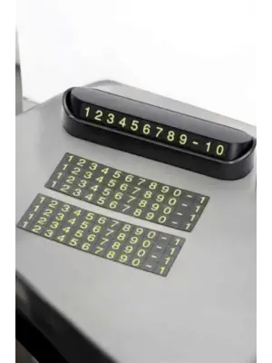 Araba Park Numaratörü Araç İçi Numaralık Değiştirilebilir Çevirmeli Mini