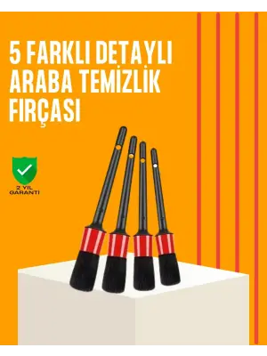 Araba Temizliği İçin 5 Parça Fırça Takımı