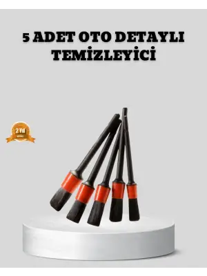 Araç Detay Temizlik Fırçası 5’li Set Çizmeyen Kıl Çok Yönlü Kullanım