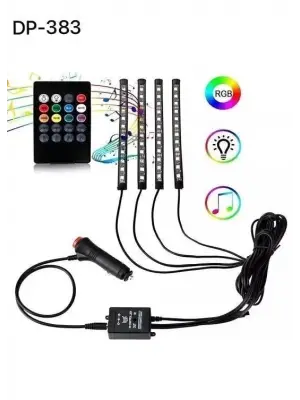 Araç İçi Ayak Altı Ses Duyarlı Şerit Led 4lü Set