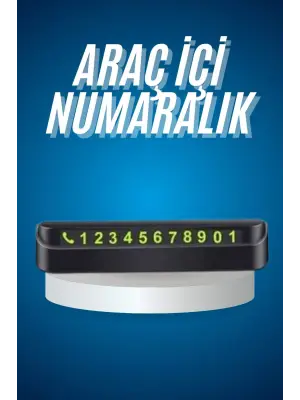 Araç İçi Numaratör Numaralık Oto Cam Kartı Fosforlu Numaratör