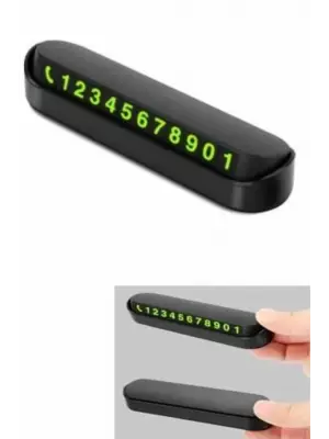 Araç İçi Numaratör Numaralık Oto Cam Kartı Fosforlu Numaratör