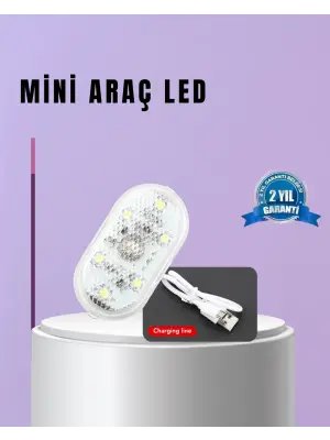 Araç İçi Ve Ev Kullanımı İçin 7 Renkli Dekoratif Led Lamba