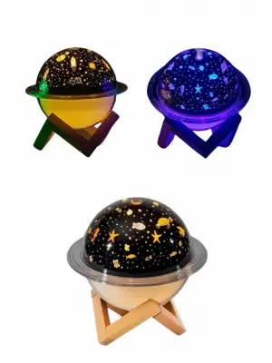 Aromaterapi Hava Nemlendirici Gece Lambası Uzay Model Satürn Oda Kokusu