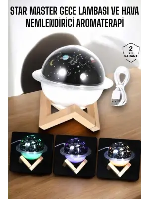 Aromaterapi Hava Nemlendirici Masa Ve Gece Lambası