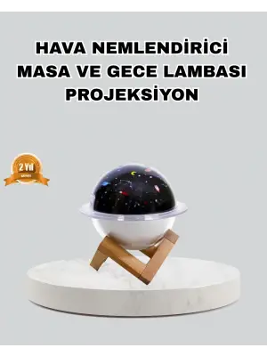 Aromaterapili Usb Hava Nemlendirici – Projeksiyon Işıklı, Sessiz Ve Şık Tasarım